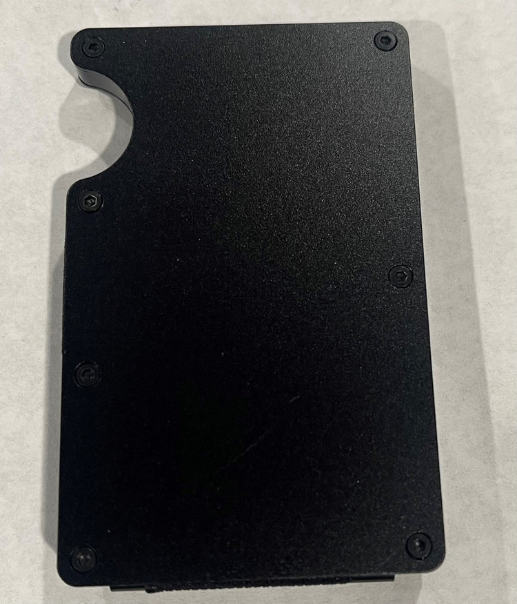 Laser engraved aluminum wallets