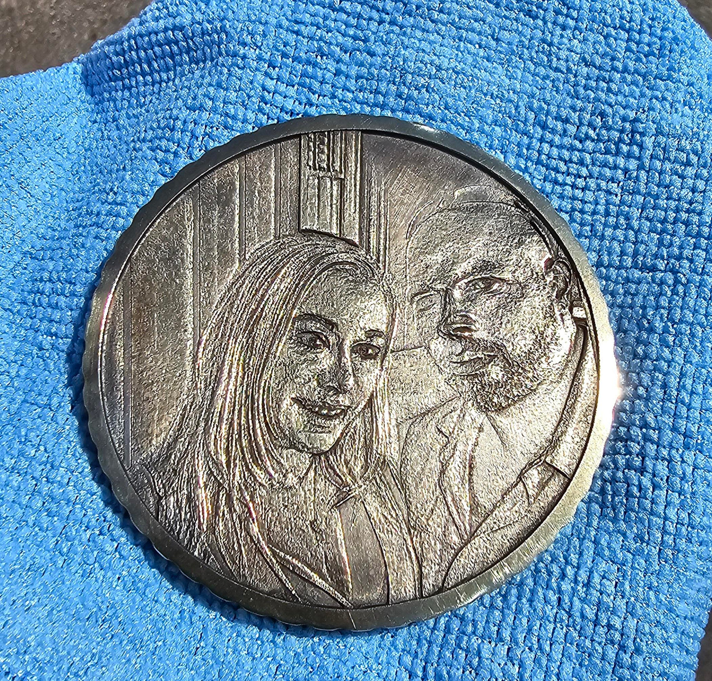 50mm Brass engraved Coins