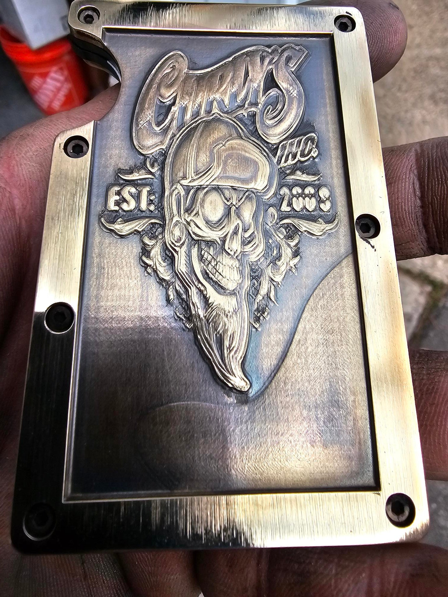 3D engraved Brass Wallets