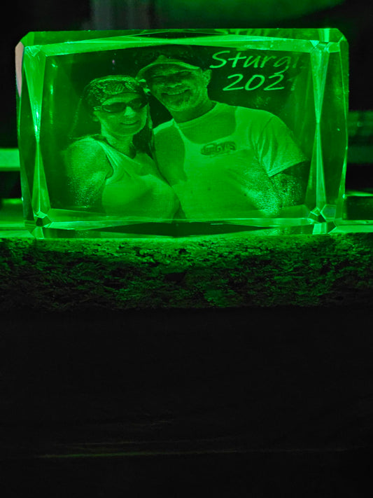 3D Engraved K9 crystals