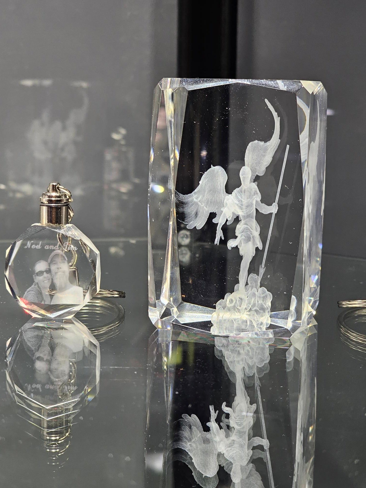 3D Engraved K9 crystals