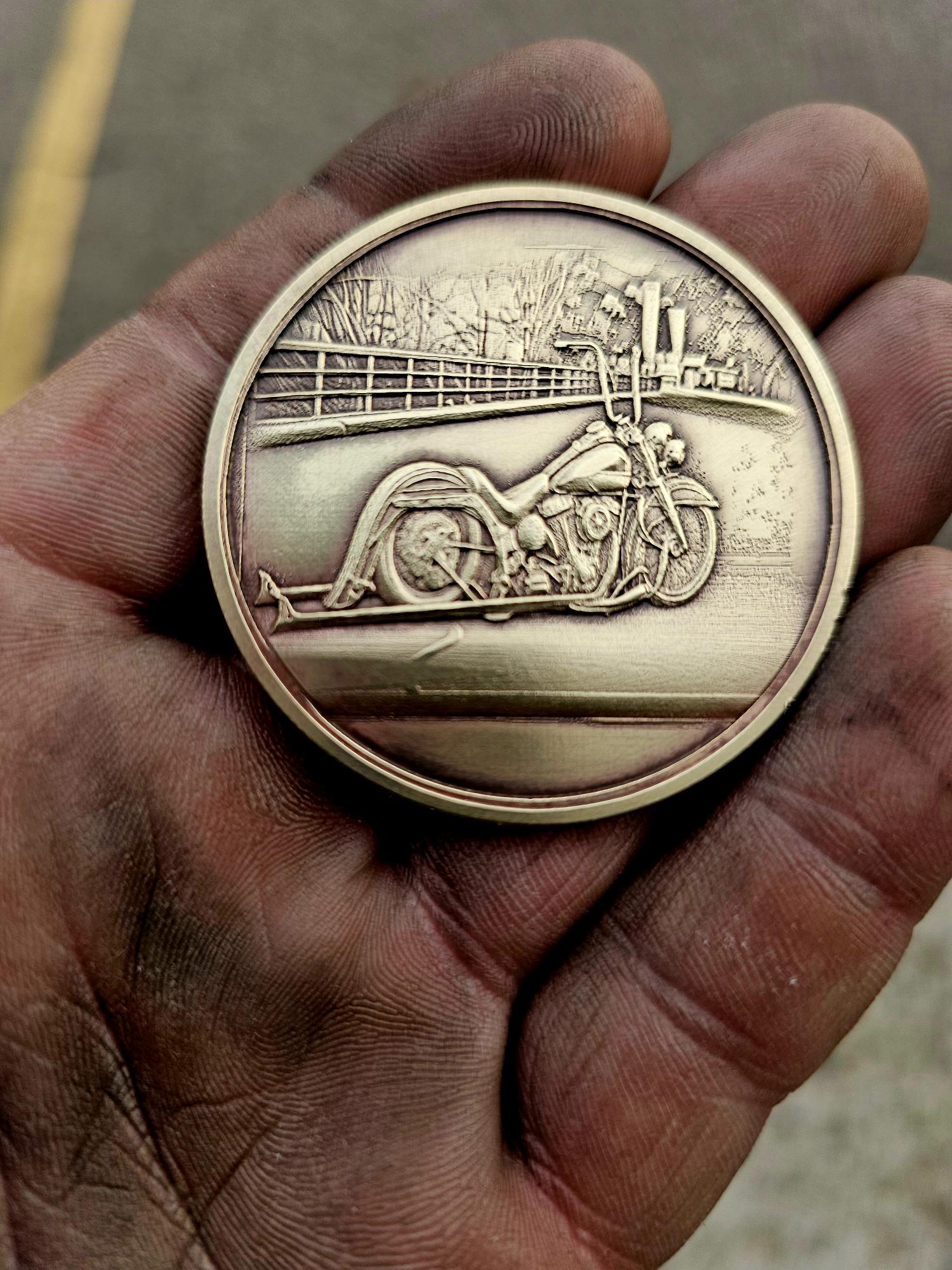 50mm Brass engraved Coins