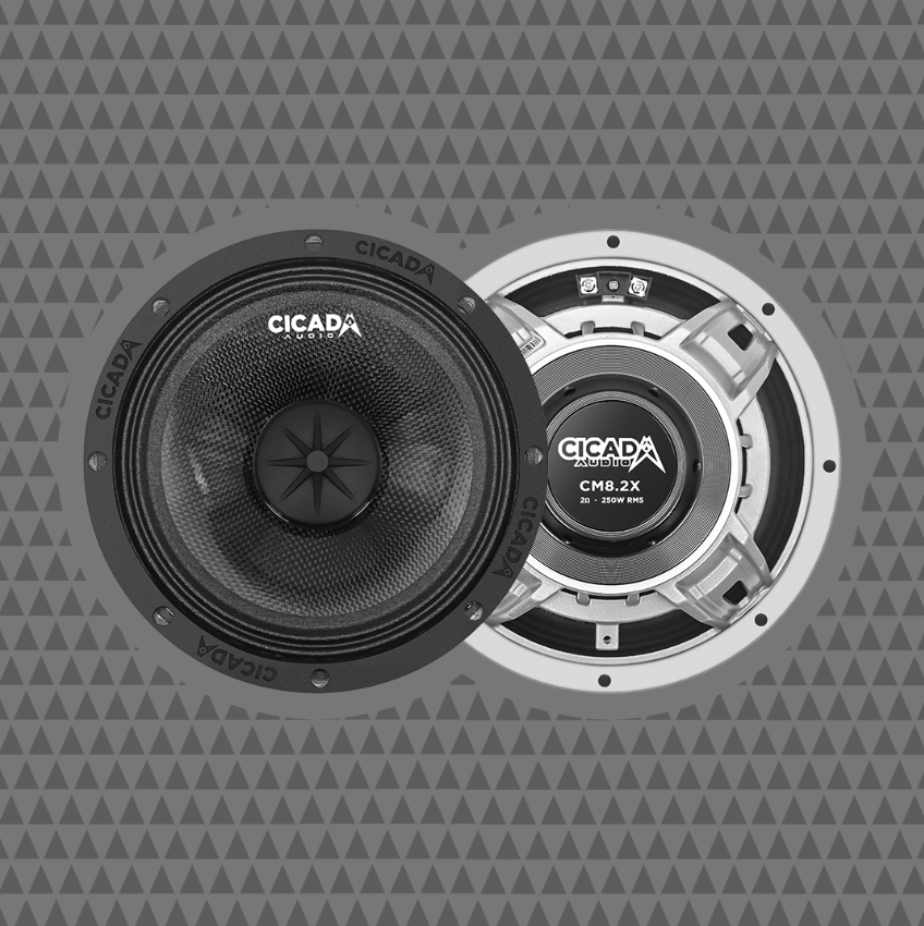 Cicada Audio CM8X 8" Mid-Bass Component Speakers with CMC Cones (Pair)