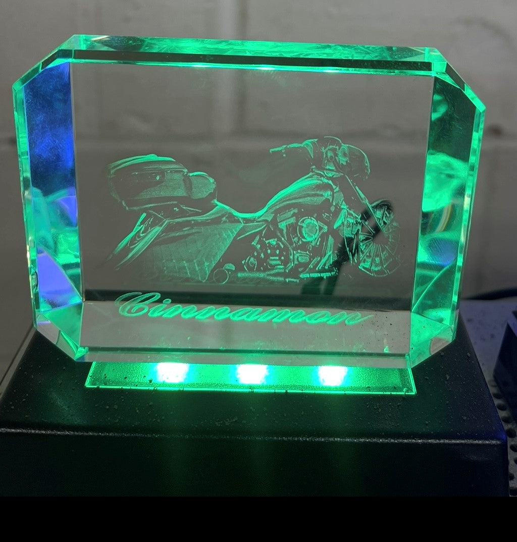 3D Engraved K9 crystals