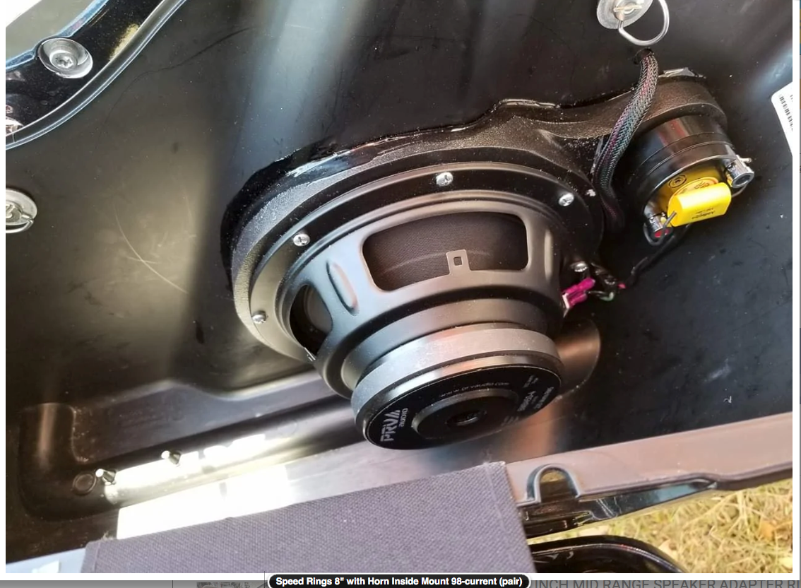 Speed Rings 8" with Horn Inside Mount 98-current
